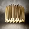 ZŁOTA LAMPA WISZĄCA IDEAL LUX PAN SP5 208817 METALOWA DESIGNERSKA
